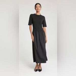 Women’s Short Sleeve - Midi-a -Line Dress with pockets